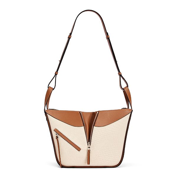 【ロエベ】新作◇smallハンモック 偽物 キャンバス&カーフ A538S35X27